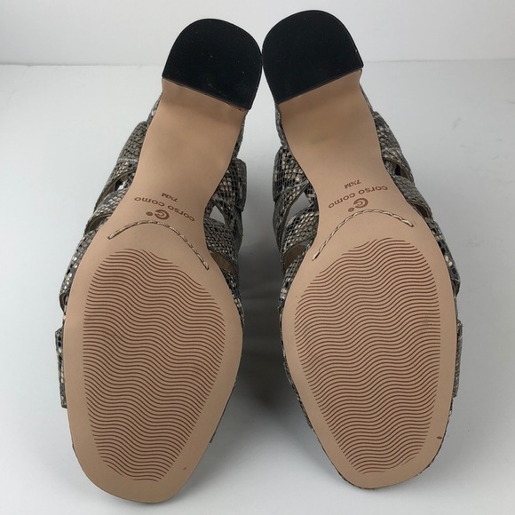 NEW Corso Como Madelina Peep Toe Sandals Heels 7.5 - Picture 9 of 10